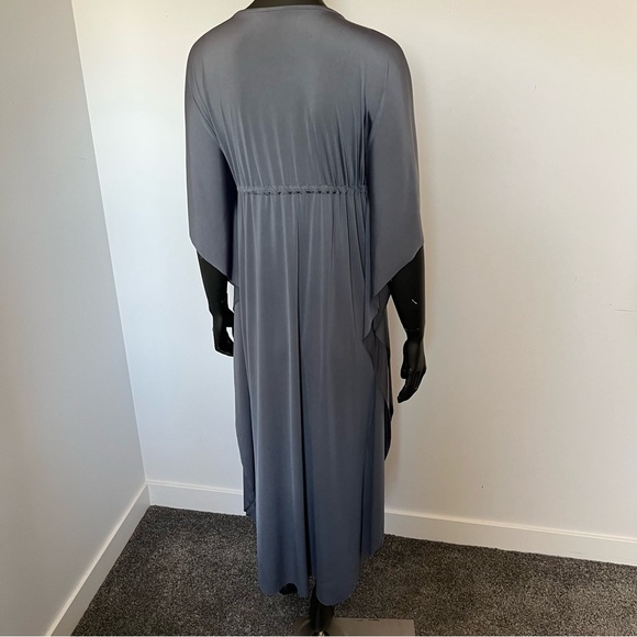 COLDESINA Gray Maxi Gown with Kimono Sleeves Kaftan | O/S - Picture 5 of 7
